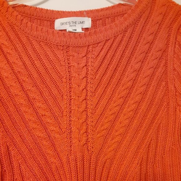 Skye's The Limit (PM) Orange Heavy Weight Sweater w/Long Sleeves & Scoop Neck - Picture 2 of 4